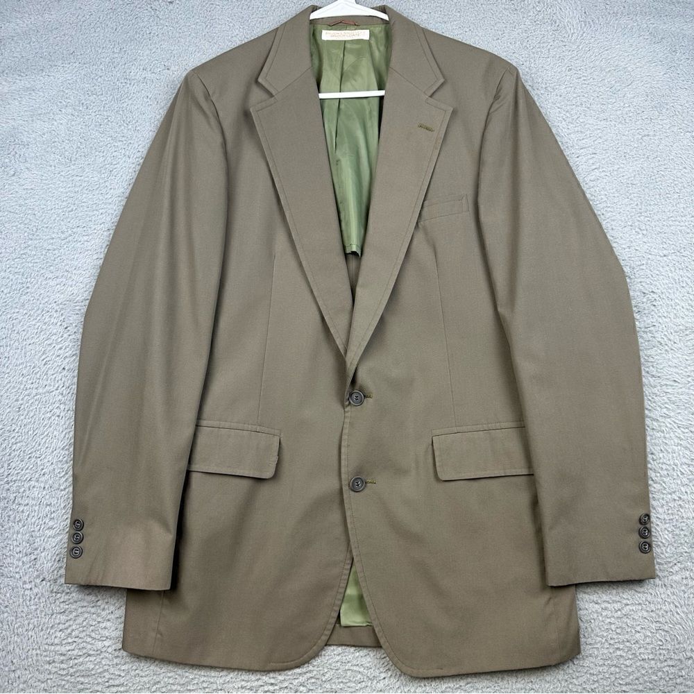 Brooks Brothers Blazer Mens 40R‎ Beige Brooksgate 2 Button Sports Coat Business